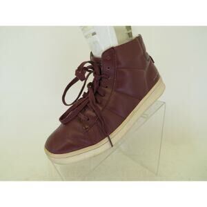 Mark Nason Womens Burgundy Leather Laces Ankle Casual Shoes Size 8.5 M